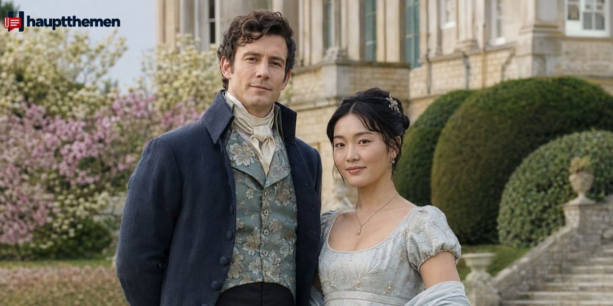 Luke Thompson und Yerin Ha als Benedict Bridgerton und Sophie Baek in Bridgerton Staffel 4