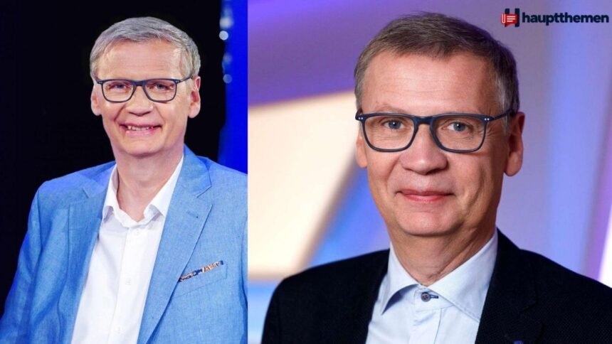 Fernsehmoderator Günther Jauch bei einem öffentlichen Auftritt; seine Tochter Mascha wird aus Gründen der Privatsphäre nicht gezeigt.